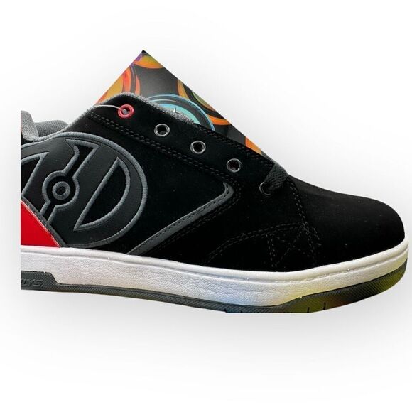 NWT Heelys Kids Boys Proper 2.0 Roller Skate Sneaker Shoes Black Red Size 9 - Picture 6 of 12